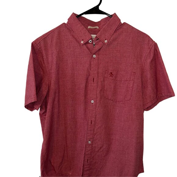 Men's Red Button-Down Shirt - Picture 1 of 1